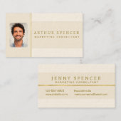 ラインゴールデンミニマルプロフェッショナル名刺 名刺 (正面/裏面)