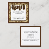 ラインサファリのプリントの洗濯サービスの衣類 スクエア名刺 (正面/裏面)