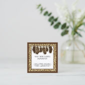 ラインサファリのプリントの洗濯サービスの衣類 スクエア名刺 (スタンド正面)