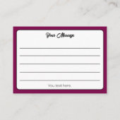 ラインシンプル付きワインカラーロゴ 名刺 (裏面)