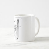 ラインスケッチのコーヒー・マグ コーヒーマグカップ (正面右)