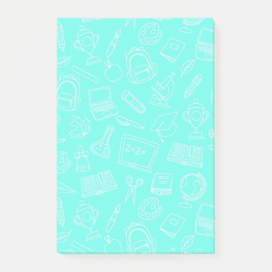 ラインスケッチスクール用品パターン ポストイット (正面)