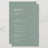 ラインスケッチセージ葉メニューカード (正面/裏面)