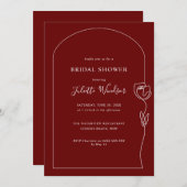 ラインスケッチバラブライダルシャワー招待 招待状 (正面/裏面)