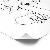 ラインスケッチフラワープリント フォトプリント            (角)