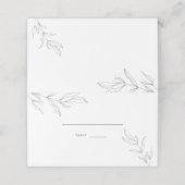 ラインスケッチリーフ結婚リーフの座席表 プレイスカード (外部開封)