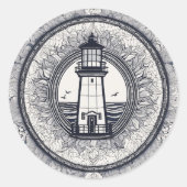 ラインスケッチ木炭ライトハウス ラウンドシール (正面)