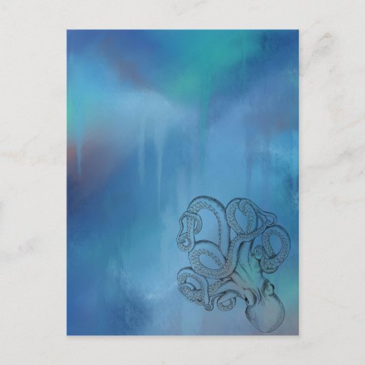 ラインスケッチ現実主義タコ ポストカード (正面)