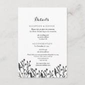 ラインスケッチ花ミニマ結婚リスト詳細 エンクロージャーカード (正面)