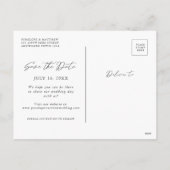 ラインスケッチ葉リーフ日付ポストカードの保存 シーズンポストカード (裏面)