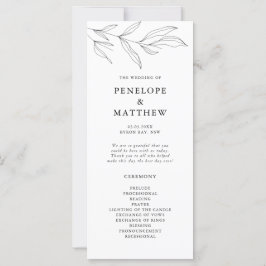 ラインスケッチ葉結婚葉式プログラム