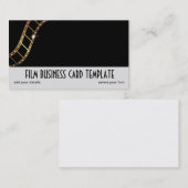 ラインストンデザイン金属金ゴールド膜ストリップ 名刺 (正面/裏面)