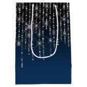 ラインストーンきらきら光る誕生日 ミディアムペーパーバッグ (裏面)