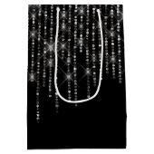 ラインストーンきらきら光る誕生日 ミディアムペーパーバッグ (裏面)