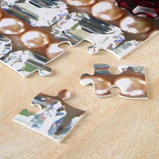 ラインストーンと真珠 – ヴィンテージジュエリー ジグソーパズル (側面)