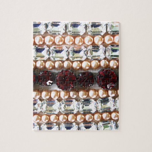 ラインストーンと真珠 – ヴィンテージジュエリー ジグソーパズル (縦)