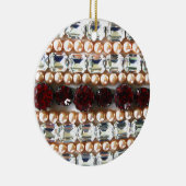 ラインストーンと真珠 – ヴィンテージジュエリー セラミックオーナメント (右)