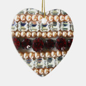 ラインストーンと真珠 – ヴィンテージジュエリー セラミックオーナメント (右)