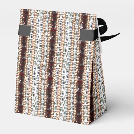 ラインストーンと真珠 – ヴィンテージジュエリー フェイバーボックス (裏面サイド)