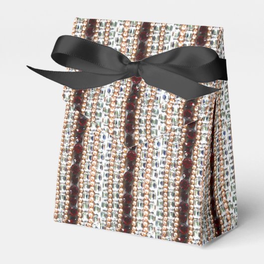 ラインストーンと真珠 – ヴィンテージジュエリー フェイバーボックス (正面サイド)