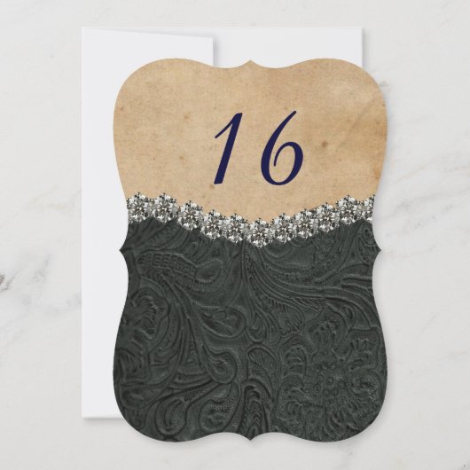 ラインストーンの女性のカーボーイの黒のSweet sixteenの誕生日 招待状 (裏面)