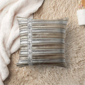 ラインストーンの銀及び金ゴールドのフェイクな革枕セット クッション (ブランケット)