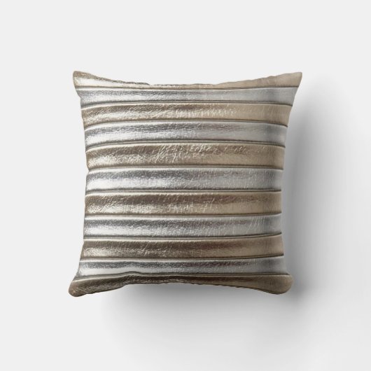 ラインストーンの銀及び金ゴールドのフェイクな革枕セット クッション (裏面)