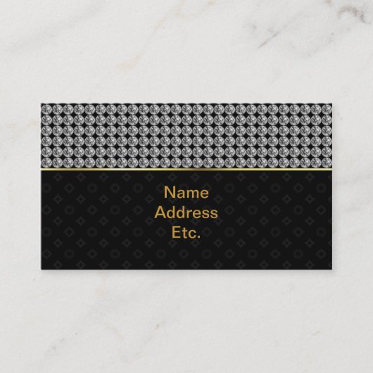 ラインストーンの魅力の一定の名刺 名刺 (正面)