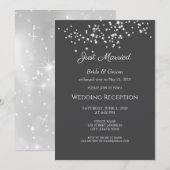 ラインストーンエレガントズのウェディングレセプションが駆け落ち 招待状 (正面/裏面)