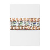 ラインストーンダイヤモンドジュエリー真珠の宝石 招待状ベリーバンド (裏面例)