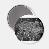 ラインストーンハーレーin bw マグネット (正面/裏面)