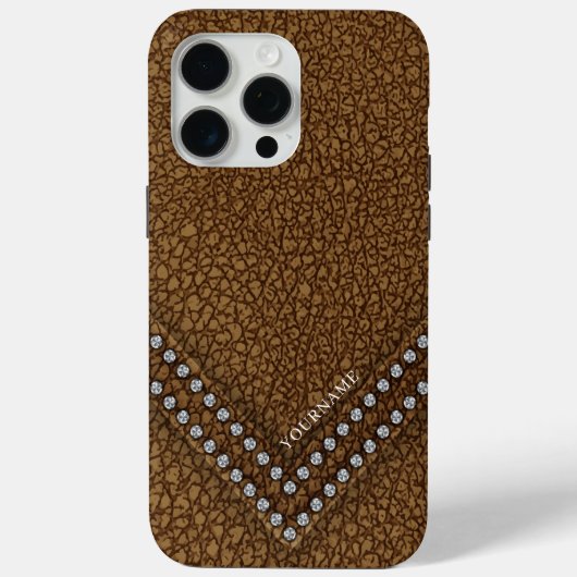 ラインストーン付きフェイクレザー Case-Mate iPhoneケース (裏面)