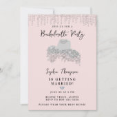 ラインストーン女性のカーボーイハットグリッタードリップスバチェロレッテ 招待状 (正面)