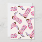 ラインストーン女性のカーボーイバースデーパーティ招待状 招待状 (裏面)