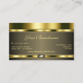 ラインストーン金ゴールド効果の華フェイクやかさ 名刺 (裏面)