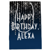 ラインストーン ブリング バースデー&ネーム ミディアム ギフト バッグ ミディアムペーパーバッグ (正面)