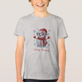 ラインストーン 雪だるま ホリデー トライブレンドTシャツ (正面)