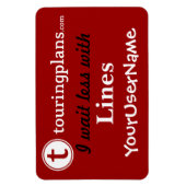 ラインズカー&リゾートドアマグネット（赤） マグネット (縦)