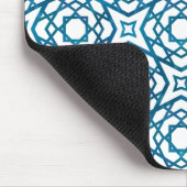 ラインタイル柄・ブルー マウスパッド (コーナー)