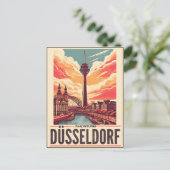 ラインタワーデュッセルドルフライントゥルムドイツのギフト ポストカード (スタンド正面)