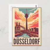 ラインタワーデュッセルドルフライントゥルムドイツのギフト ポストカード (正面/裏面)