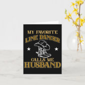 ラインダンサーが私を呼び出す夫踊り先生ダンス カード (黄色い花)