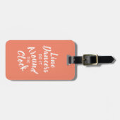 ラインダンサーのギフトおもしろい踊りプリンカスタム ラゲッジタグ (正面横)