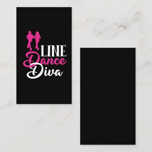 ラインダンサーディヴァウエスタンキュートラインダンサーウォメン 名刺 (正面/裏面)