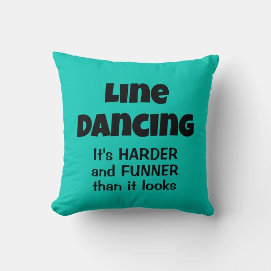 ラインダンサーホームデコーラおもしろいイン踊りフナー クッション (正面)