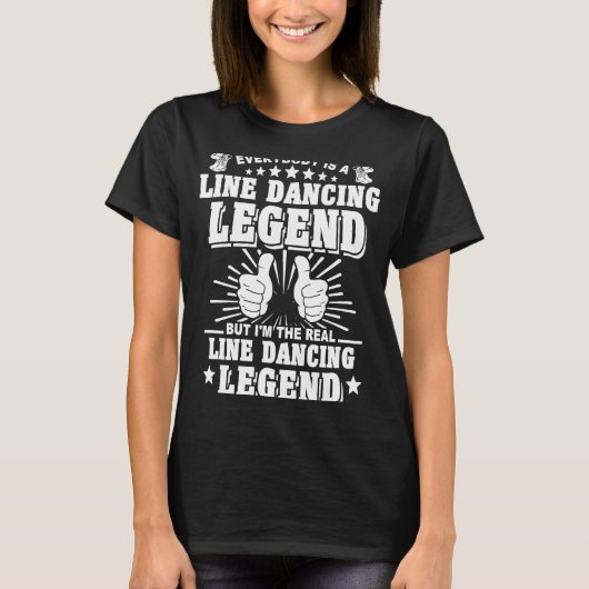 ラインダンサーライン踊りラインダンス5 Tシャツ (正面)