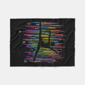 ラインダンサー(v1) フリースブランケット (正面(横))