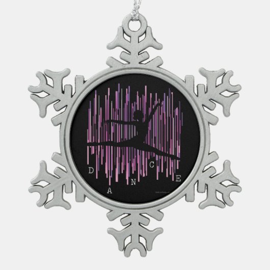 ラインダンサー(v4) スノーフレークピューターオーナメント (正面)