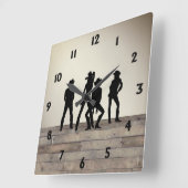 ラインダンスあるのに使用しました スクエア壁時計 (傾斜)