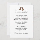 ラインダンスのギフト穏やかなダンサーのカウボーイ・ブーツを保ちます 招待状 (裏面)